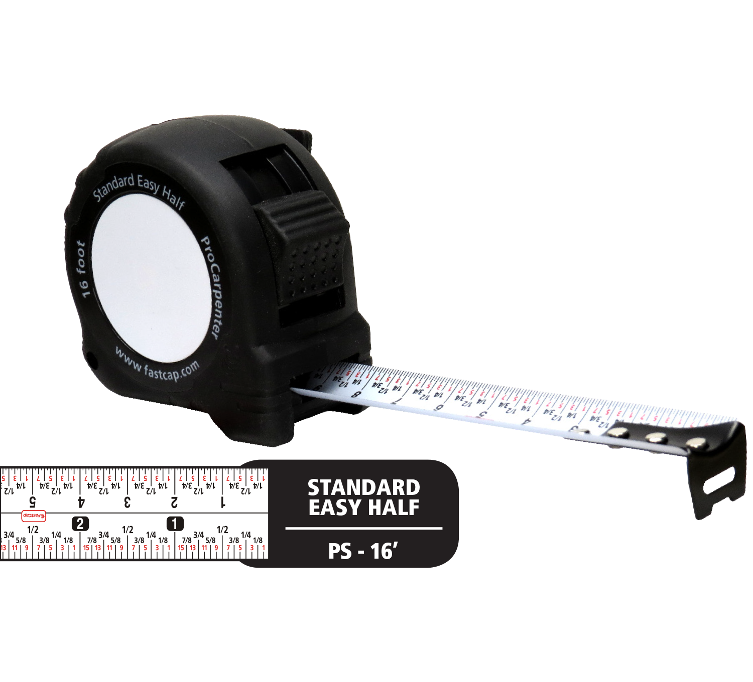 3-Pack FastCap PSSP-FLAT16 ProCarpenter Flatback Story Pole 16' Measuring Tape 