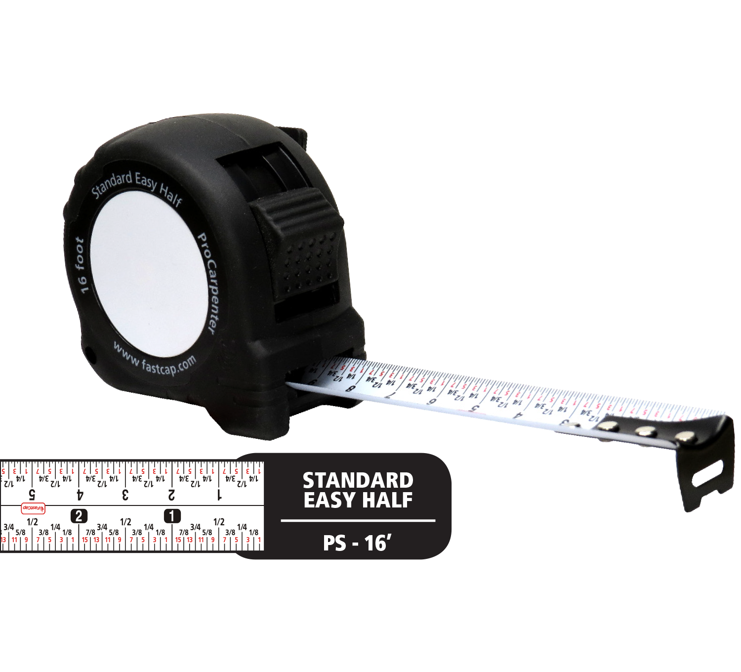 FastCap Mini Tape Measure ~ 6' - Standard Reverse