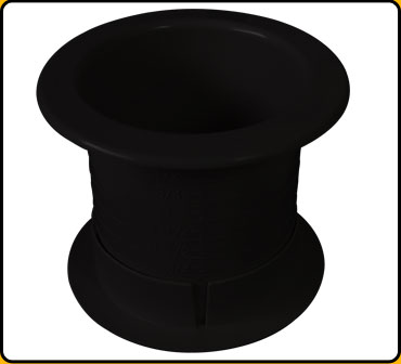 FAST CAP Dual Sided Grommet,Blk,2.5In DUALLY 2.5 SINGLE  BL Black 