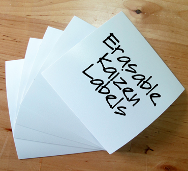 Erasable Kaizen Labels