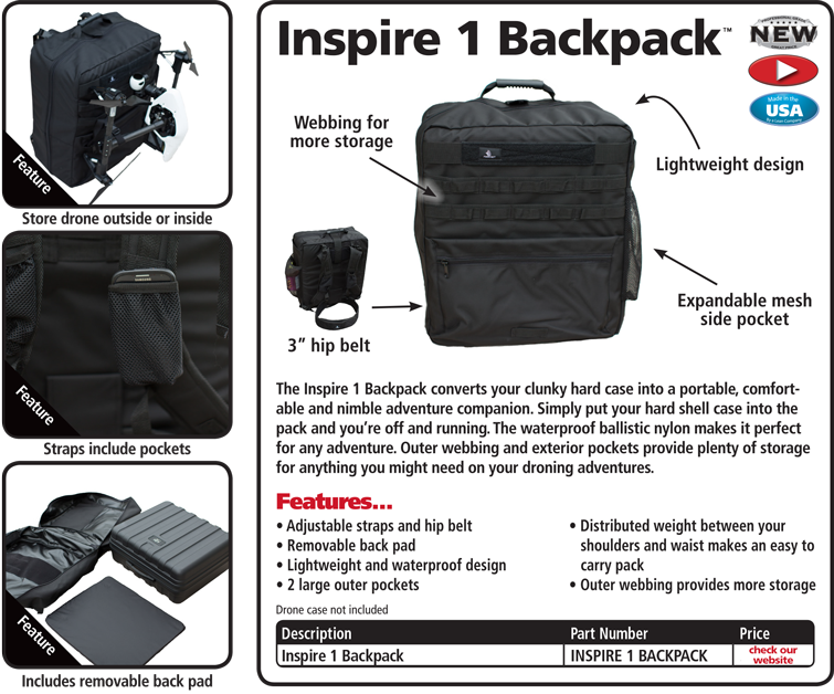 Flex Backpack & Inspire 1 Backpack - FastCap