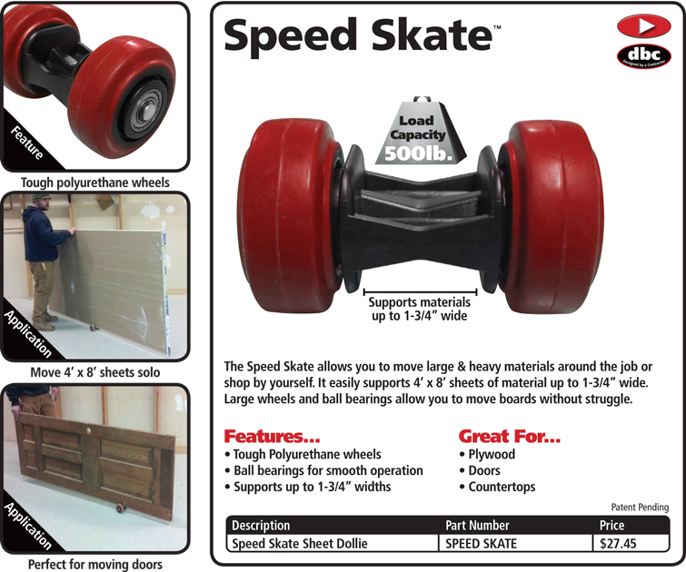 Speed Skate sheet dollie