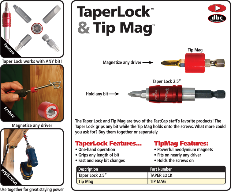 FastCap Tip Magnet Magnetizes Any Steel Driver Tip or Screwdriver FCTIP MAGNET 