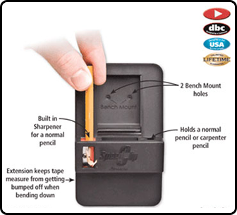 FastCap Speed Clip Tape Measure Belt Clip Pencil Holder Built in Sharpener 1pk 