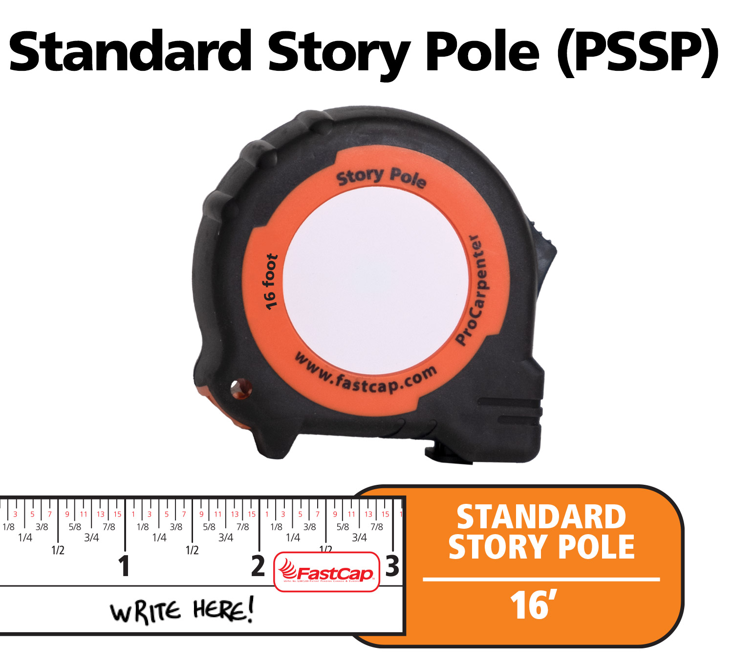 Fastcap PS-16 16-Feet Old Standby ProCarpenter Tape Measure Paint Sundries Solutions