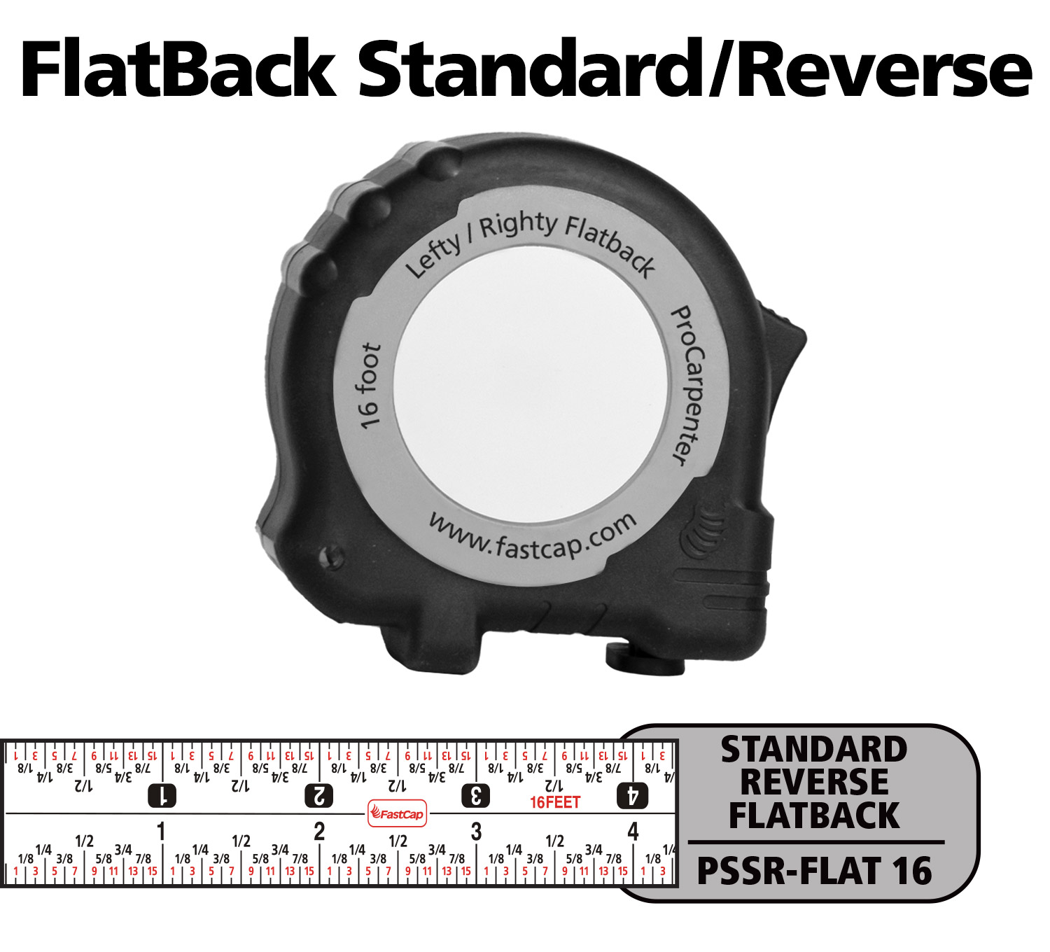 FastCap FlatBack Metric Tape Measure ~ 5M - Metric Reverse