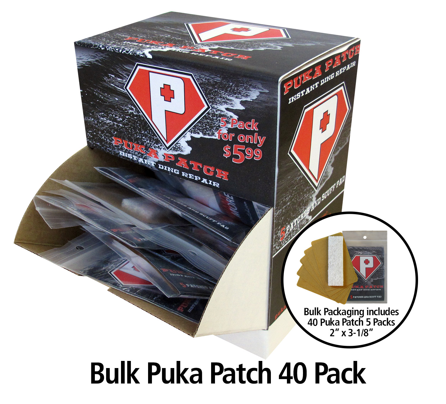 Surfboard /& SUP Ding Repair Puka Patch 5 Pack
